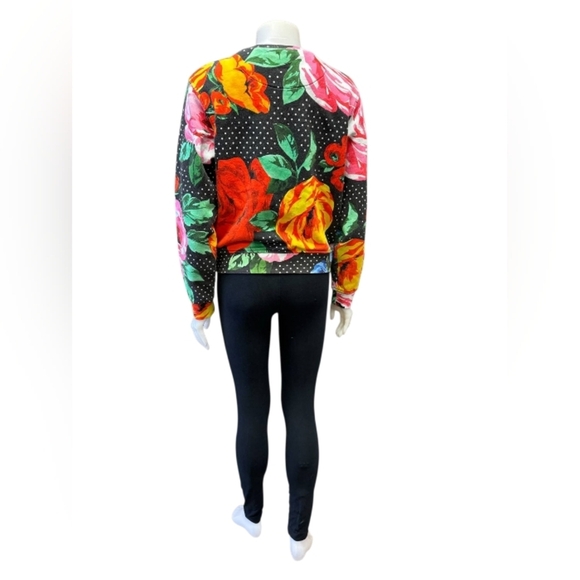Moschino Multi Jumper Floral Sweater Size 4 - Picture 2 of 8